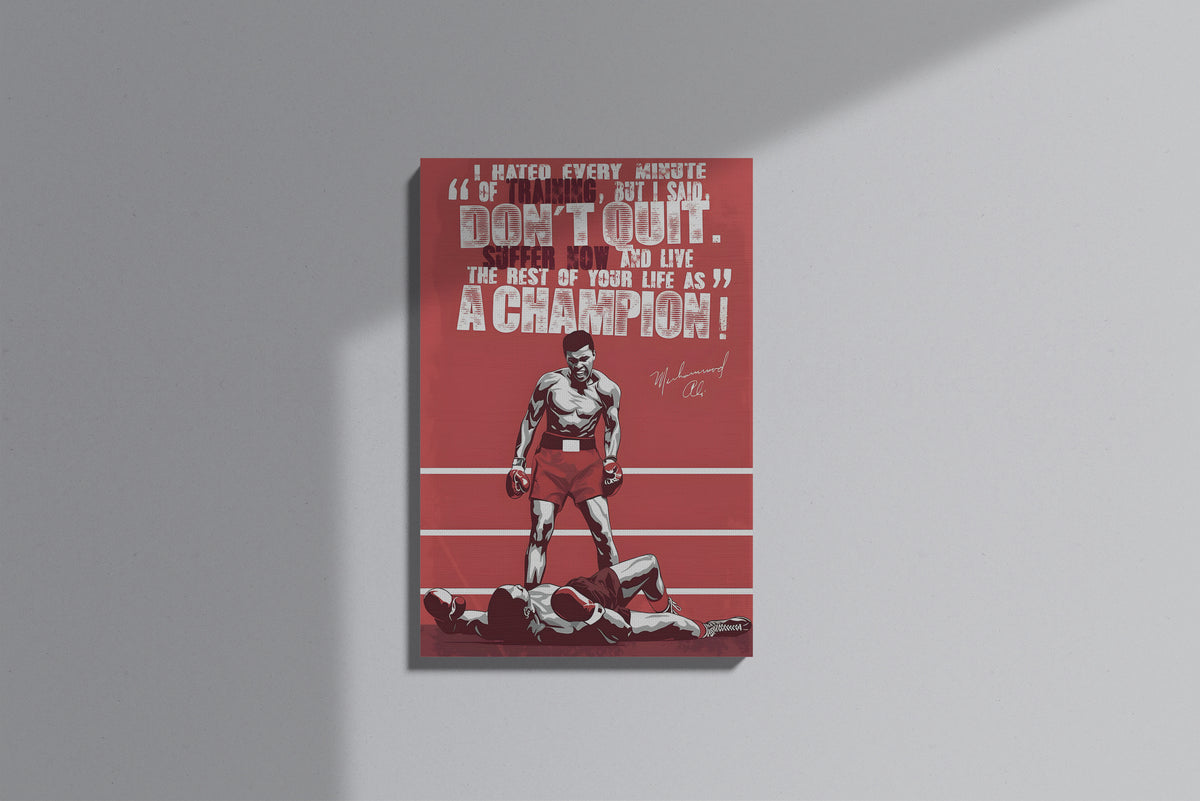GeekCultcha Muhammad Ali Championship Themed Premium Canvas Painting