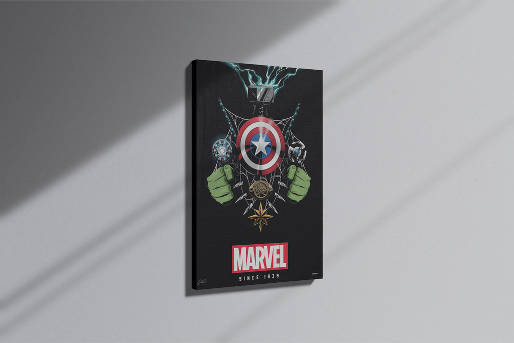 GeekCultcha Marvel Avengers Ensemble Premium Canvas Print