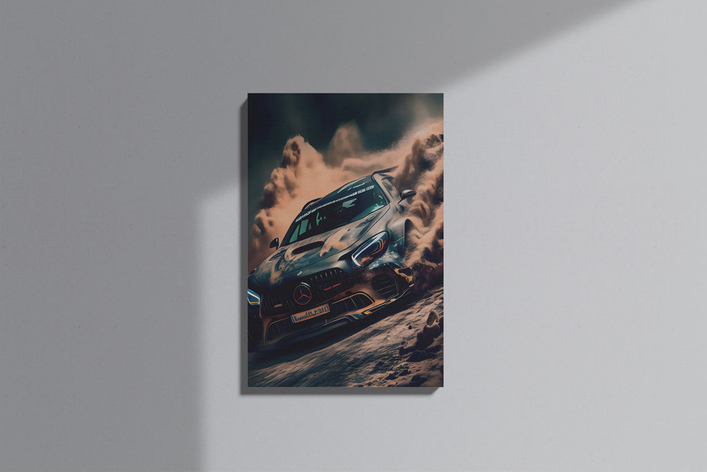 GeekCultcha Mercedes-Benz Racing Themed Premium Canvas Painting