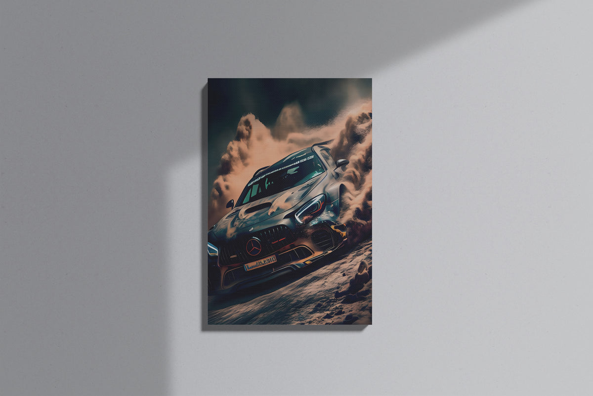 GeekCultcha Mercedes-Benz Racing Themed Premium Canvas Painting