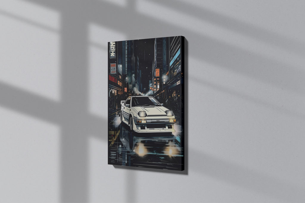 GeekCultcha Initial D Touge Night Race Premium Canvas Painting
