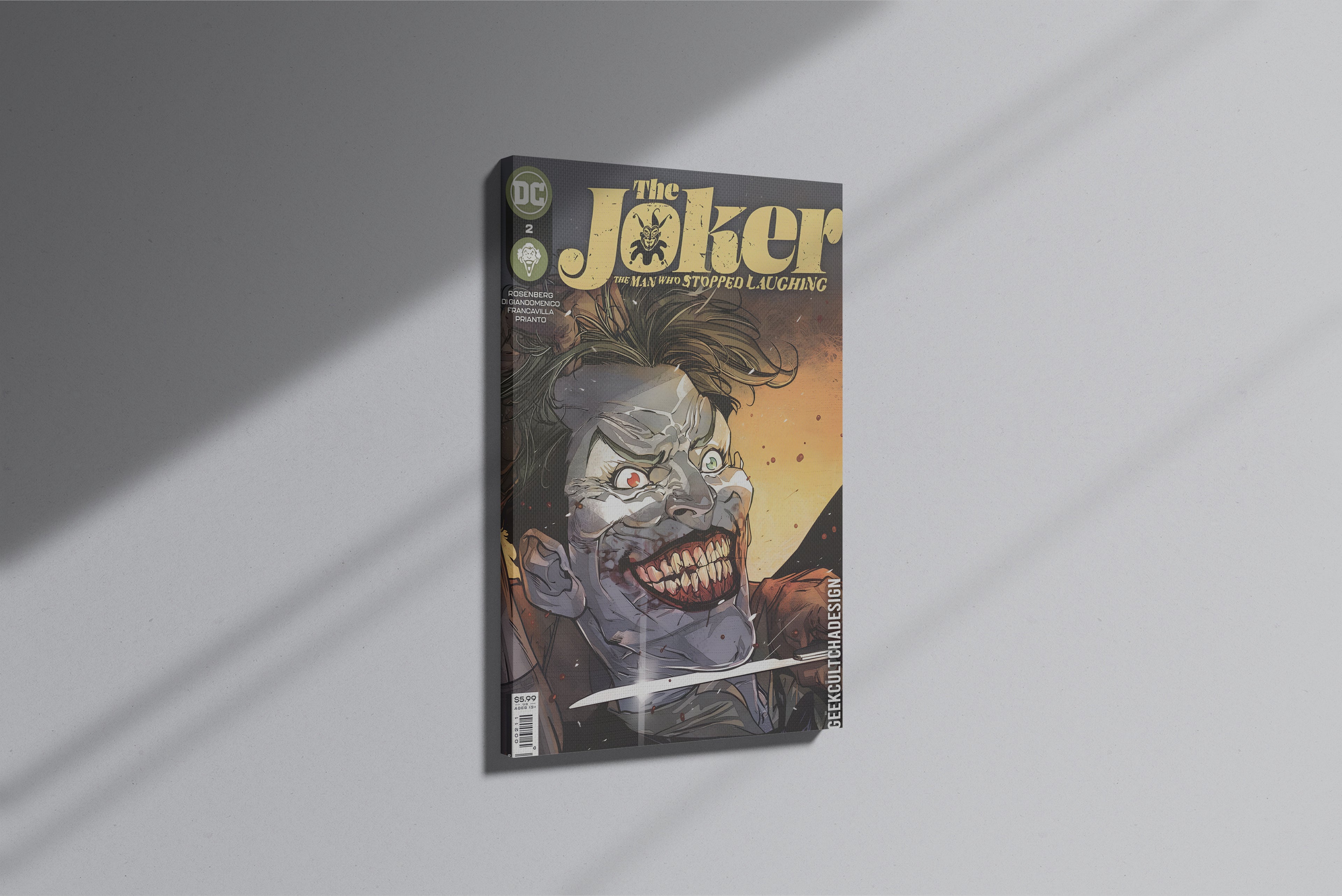 GeekCultcha DC Comics Joker Premium Canvas Painting Dynamic Design