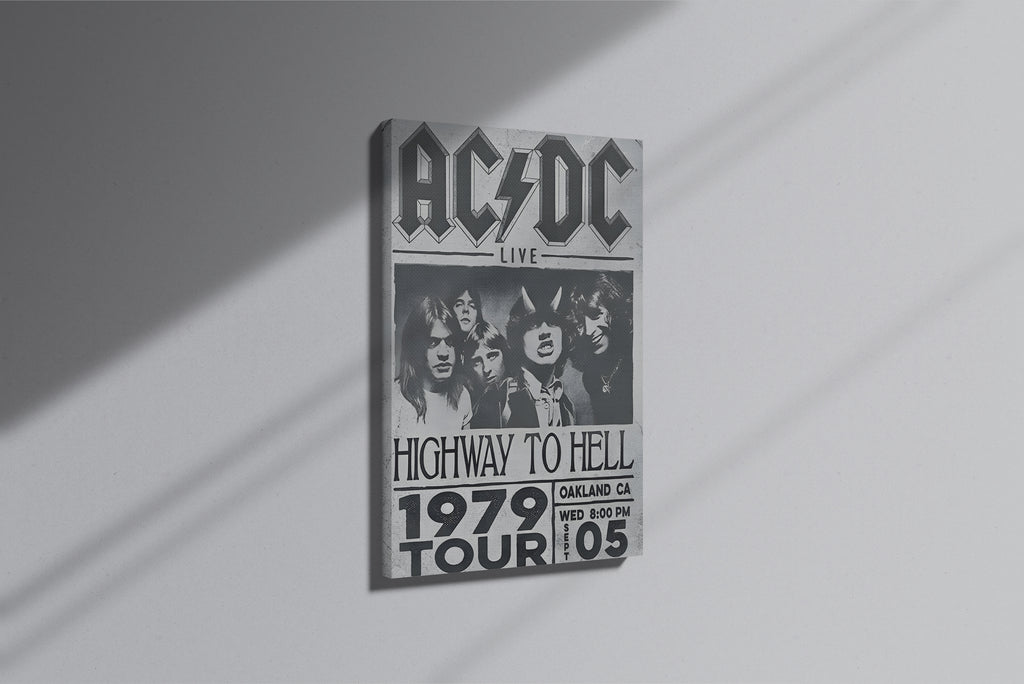 GeekCultcha AC/DC Highway to Hell 1979 Tour Premium Canvas Print