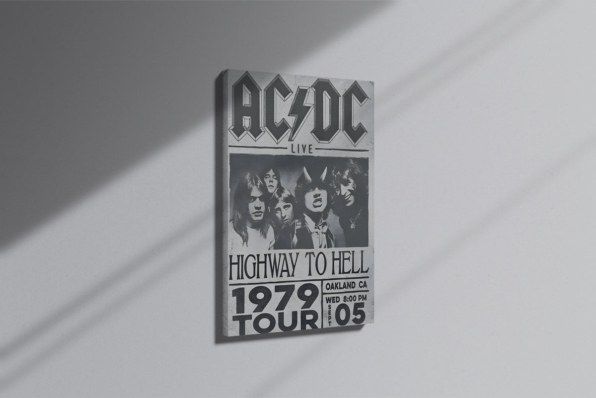 GeekCultcha AC/DC Highway to Hell 1979 Tour Premium Canvas Print