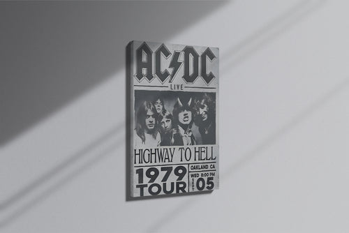 GeekCultcha AC/DC Highway to Hell 1979 Tour Premium Canvas Print