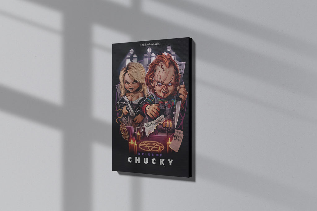 GeekCultcha Bride of Chucky Chucky and Tiffany Premium Canvas Print