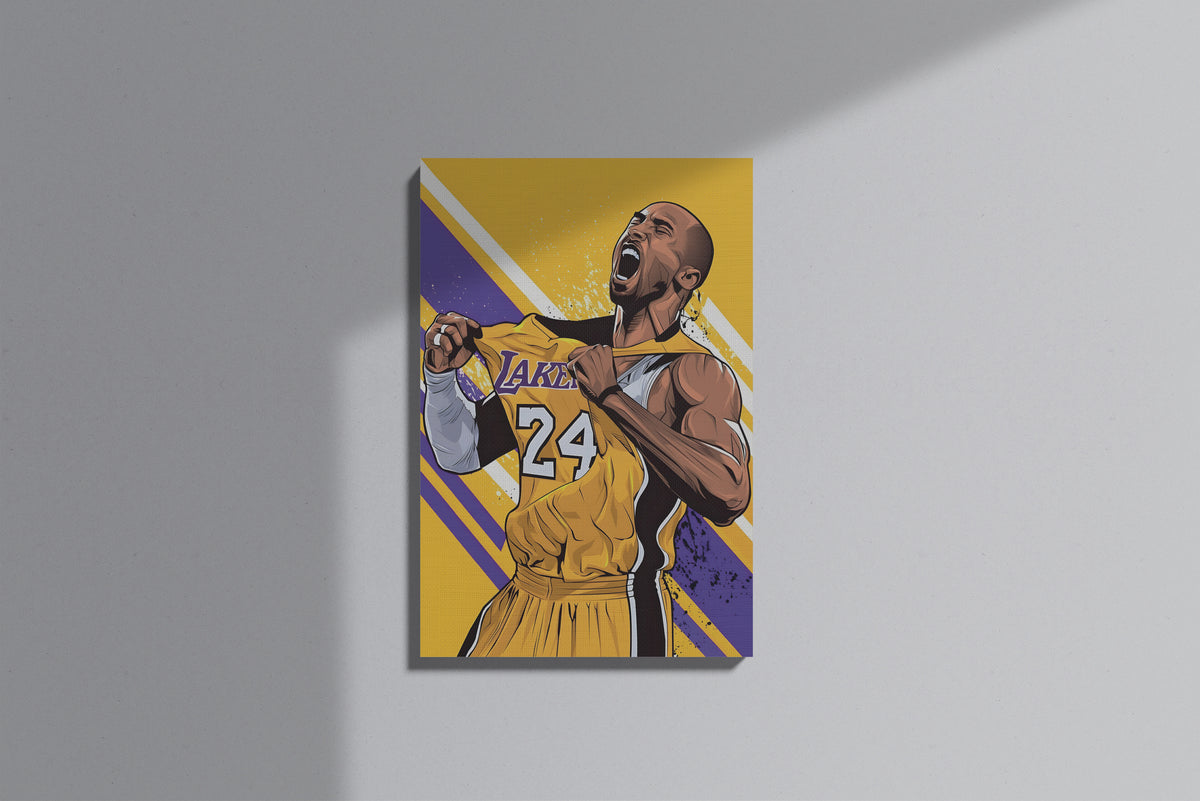 GeekCultcha Lakers Kobe Bryant Premium Canvas Print