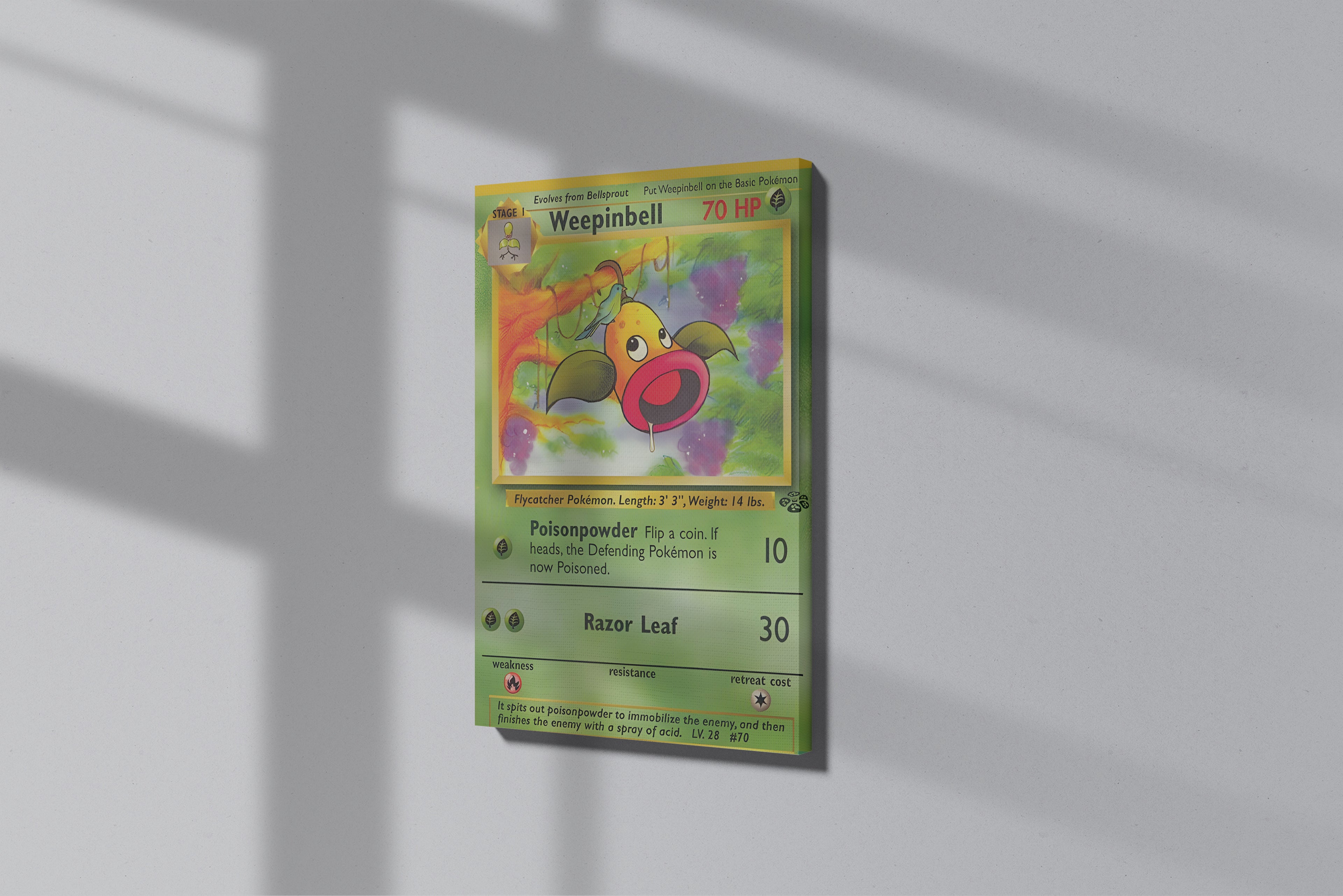 GeekCultcha Pokémon Weepinbell Premium Canvas Print