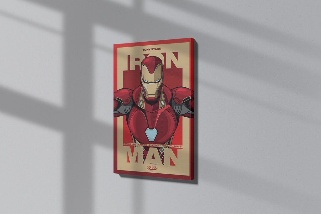 GeekCultcha Marvel Iron Man Premium Canvas Painting Comic Book Style