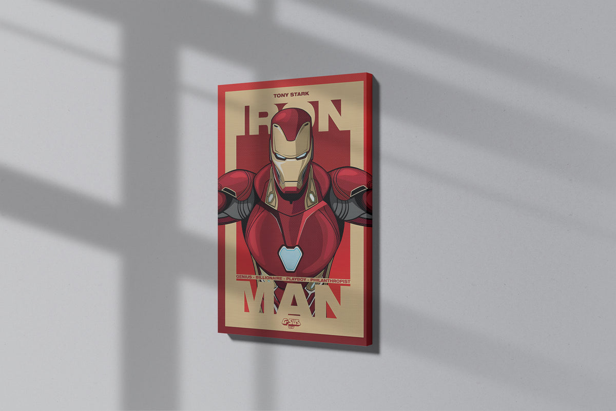 GeekCultcha Marvel Iron Man Premium Canvas Painting Comic Book Style