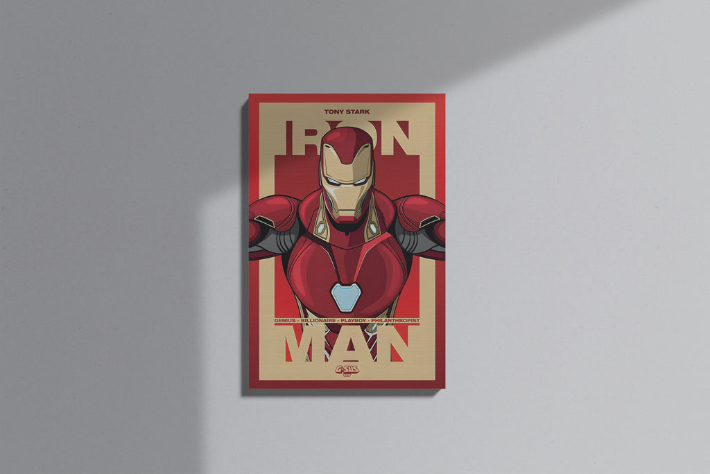 GeekCultcha Marvel Iron Man Premium Canvas Painting Comic Book Style