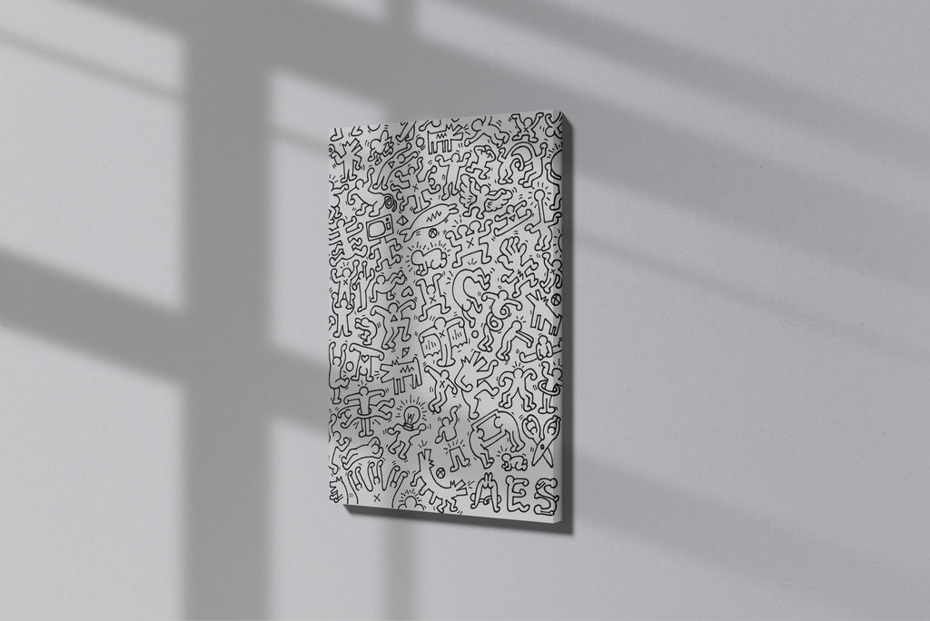 GeekCultcha Keith Haring Stylized Art Premium Canvas Print
