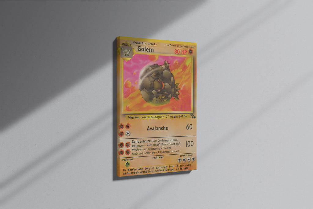 GeekCultcha Pokémon Golem Premium Canvas Print
