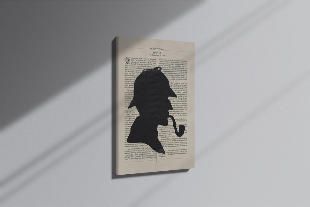 GeekCultcha Sherlock Holmes Silhouette Premium Canvas Painting