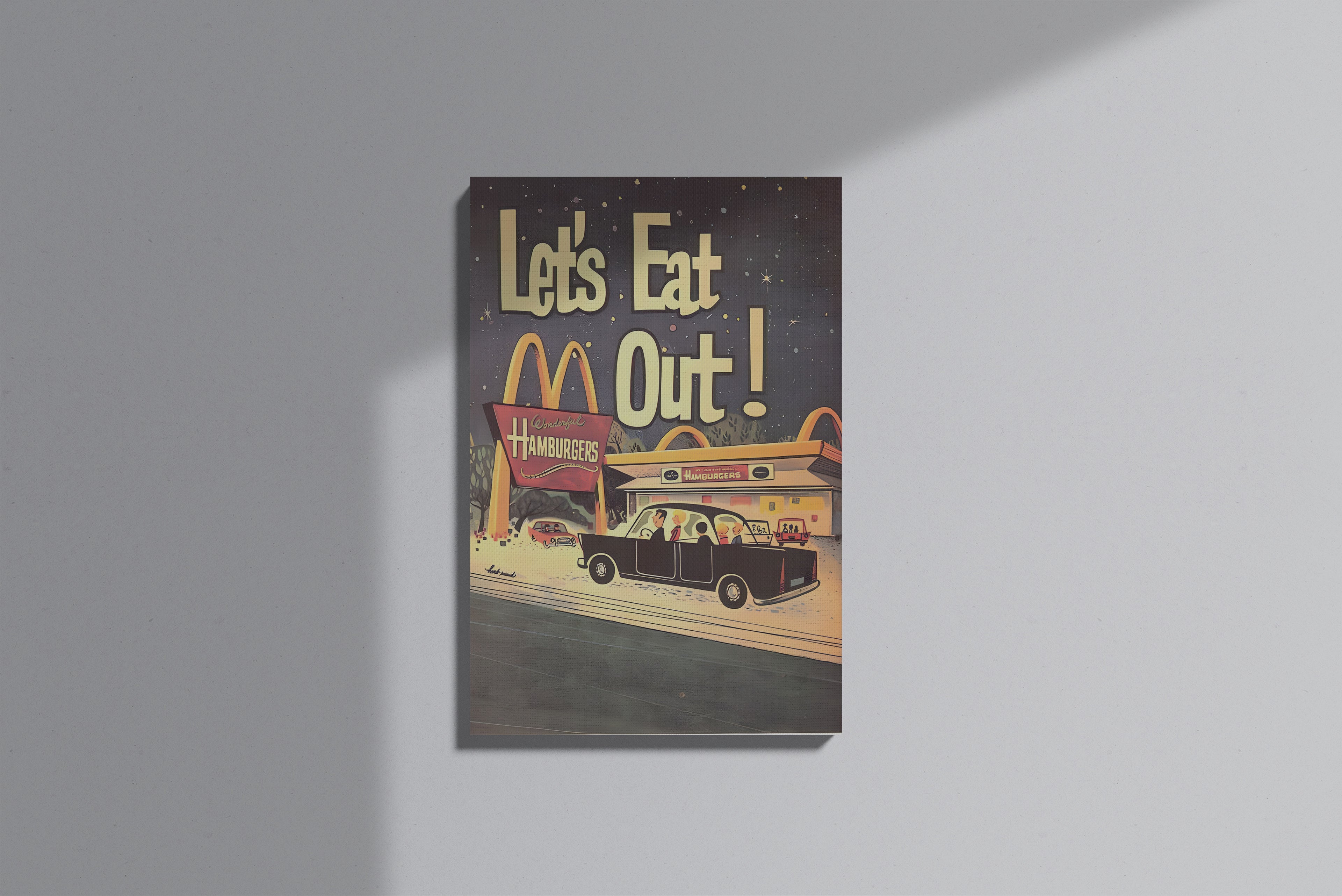 GeekCultcha McDonald's Retro Style Premium Canvas Painting