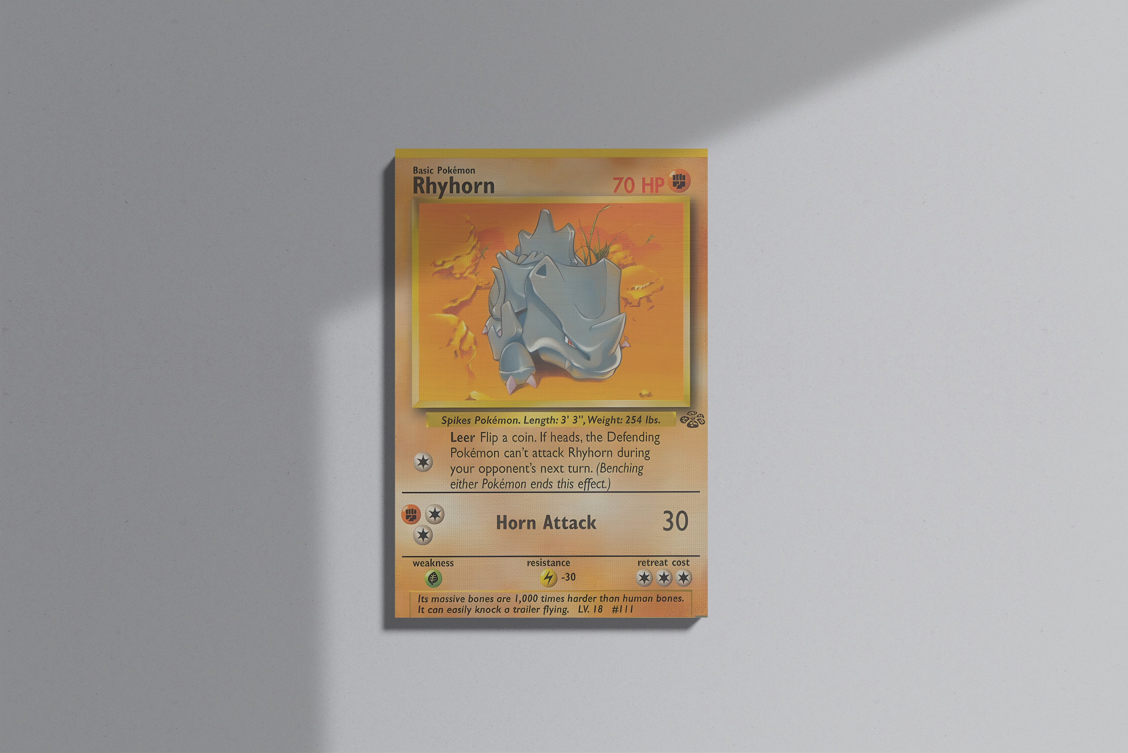 GeekCultcha Pokémon Rhyhorn Themed Premium Canvas Painting