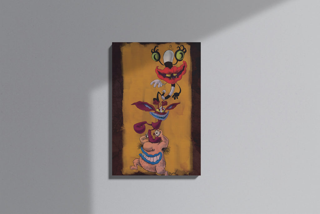 GeekCultcha Aaahh!!! Real Monsters Ickis, Krumm and Oblina Premium Canvas Print