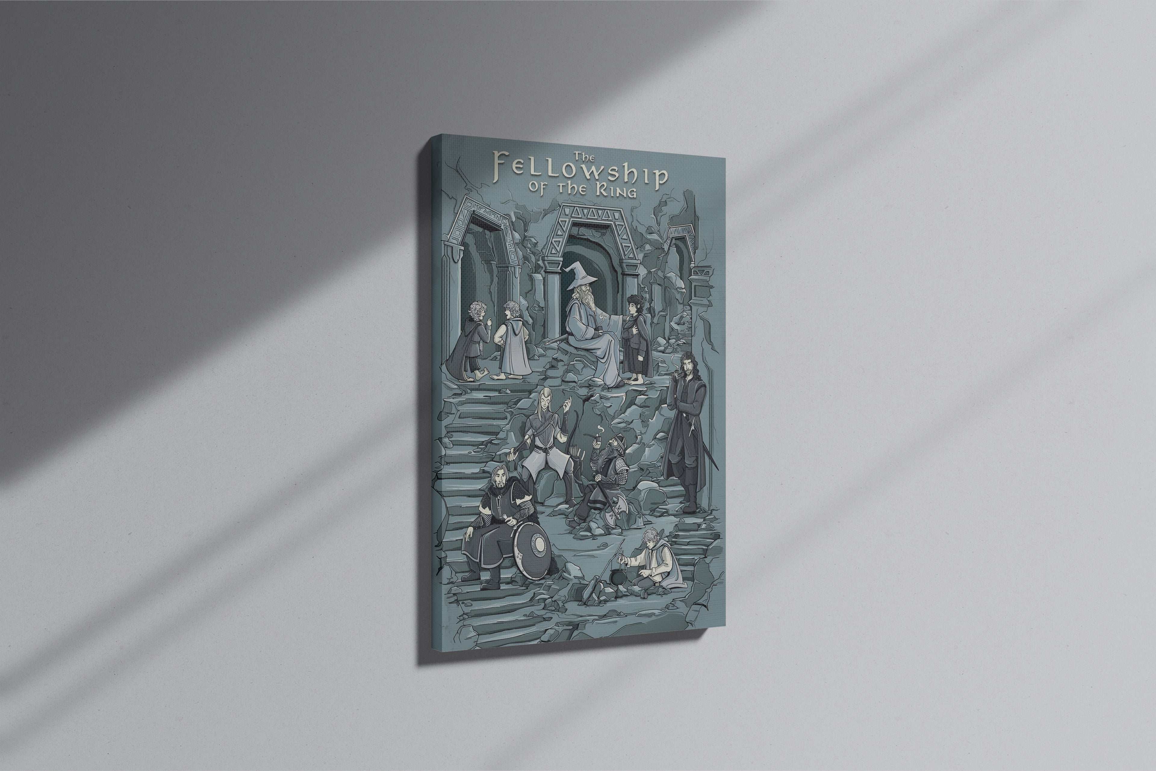 GeekCultcha The Lord of the Rings Fellowship of the Ring Premium Canvas Print