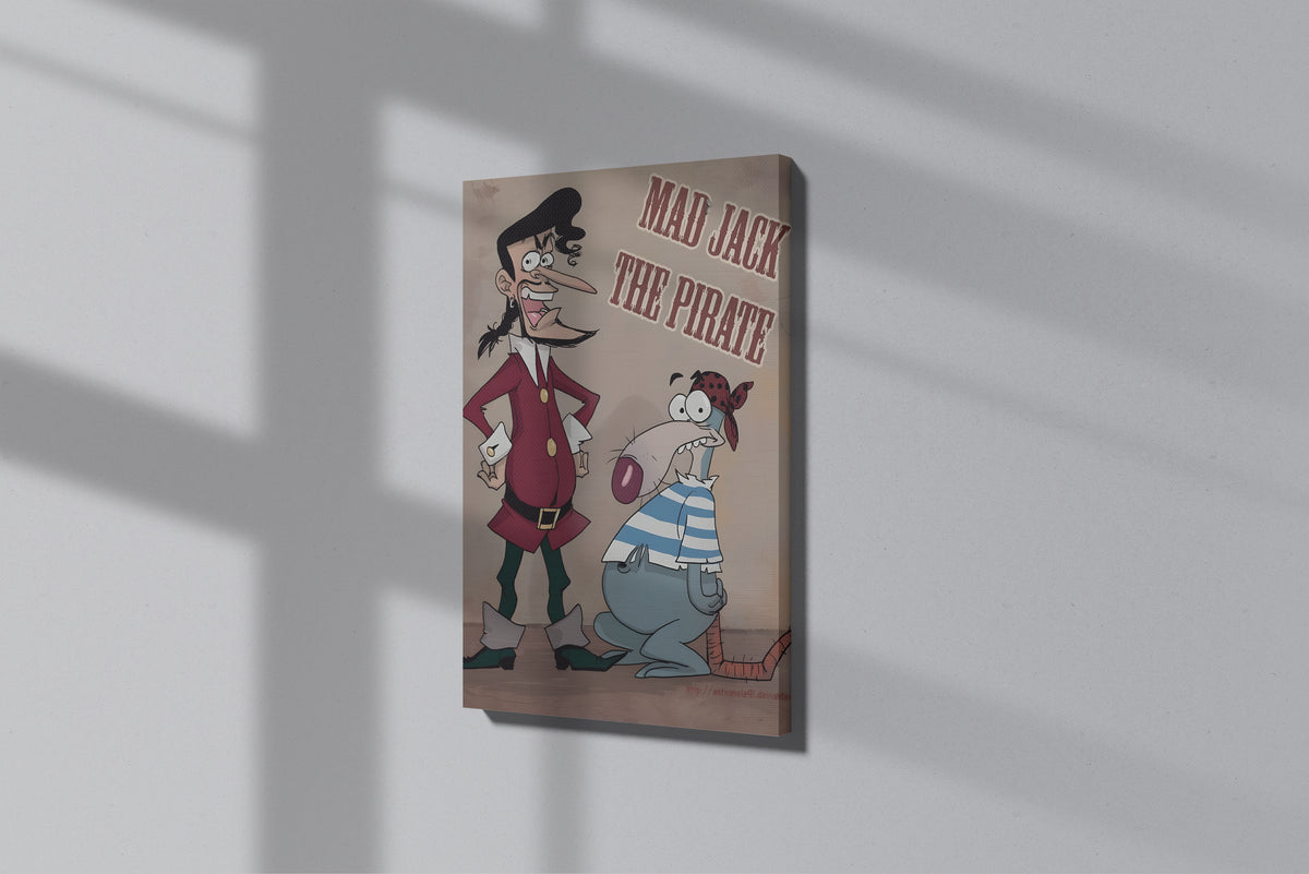 GeekCultcha Mad Jack the Pirate Character Themed Premium Canvas Print