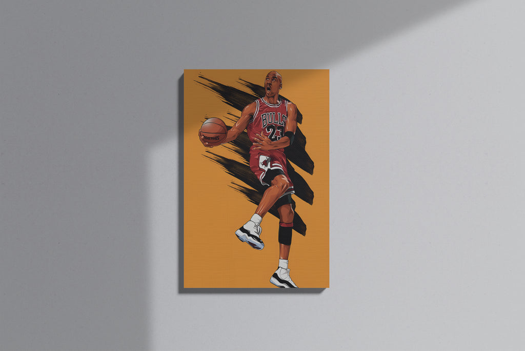 GeekCultcha Chicago Bulls Michael Jordan Premium Canvas Print