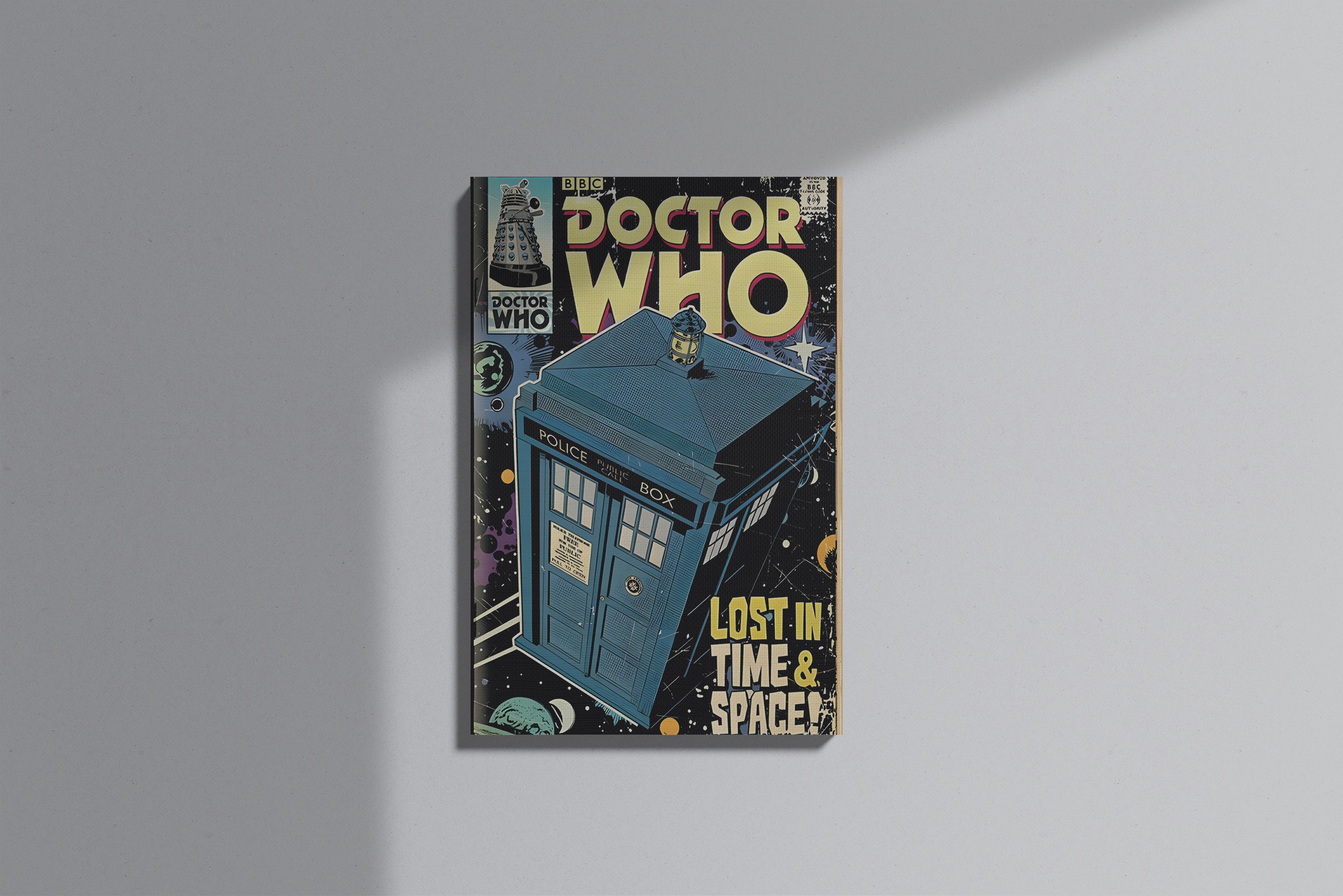 GeekCultcha Doctor Who Tardis Premium Canvas Print Vintage