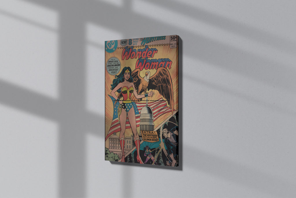 GeekCultcha DC Comics Wonder Woman Premium Canvas Print Vintage Style