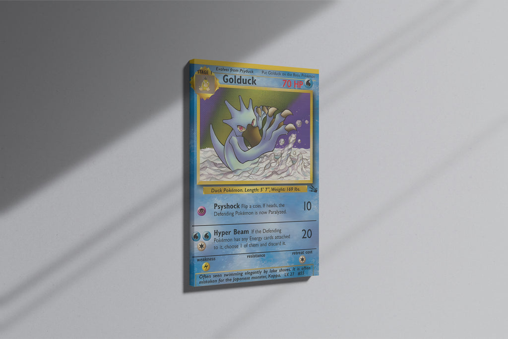 GeekCultcha Pokémon Golduck Themed Premium Canvas Painting