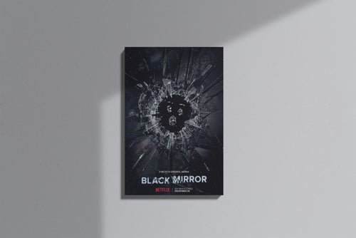 GeekCultcha Black Mirror Premium Canvas Painting Broken Glass Theme