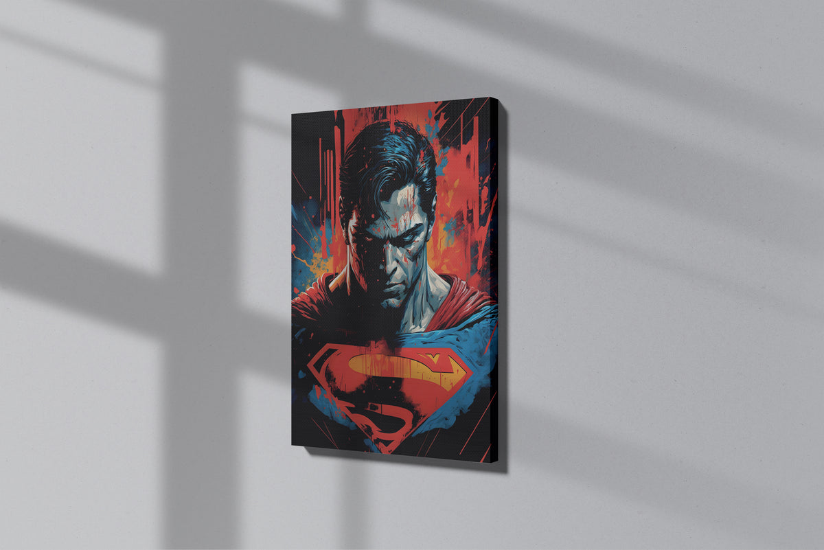 GeekCultcha DC Comics Superman Premium Canvas Print Dynamic Style