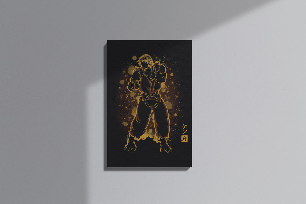 GeekCultcha Street Fighter Ken Premium Canvas Print