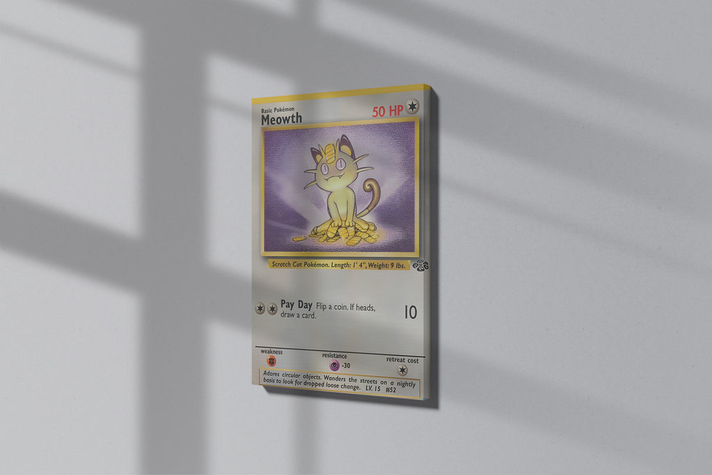 GeekCultcha Pokémon Meowth Premium Canvas Print