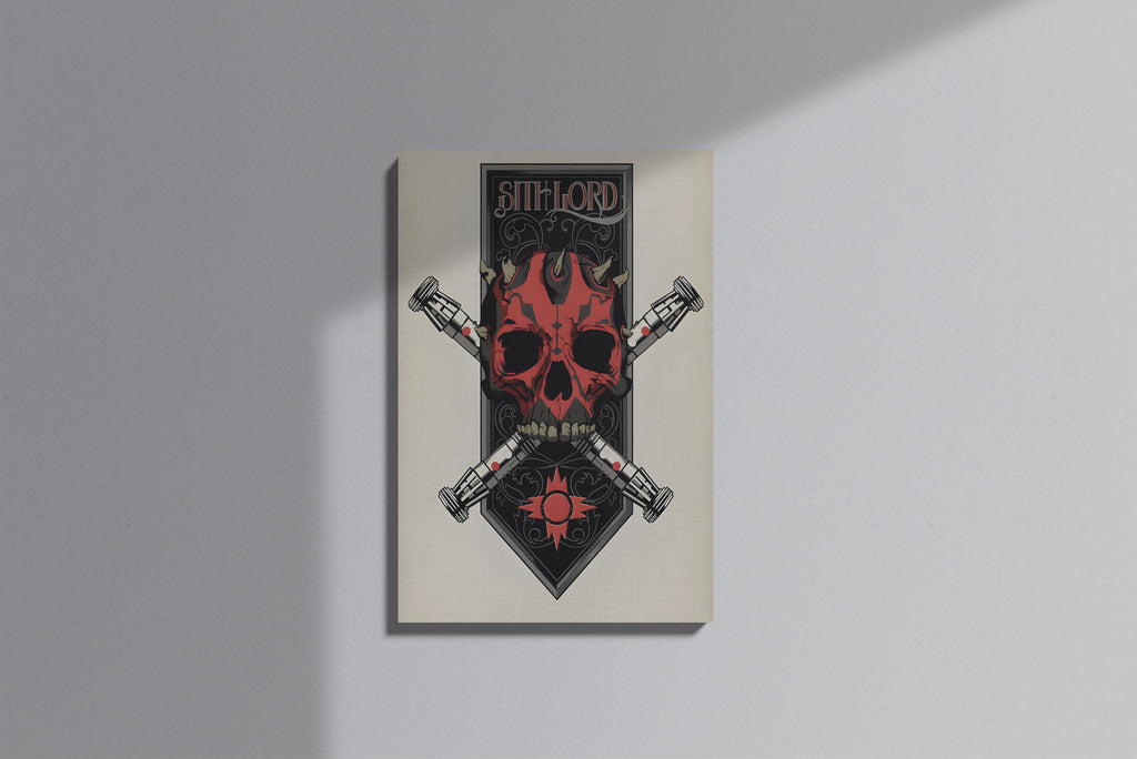 GeekCultcha Star Wars Sith Lord Skull Premium Canvas Print