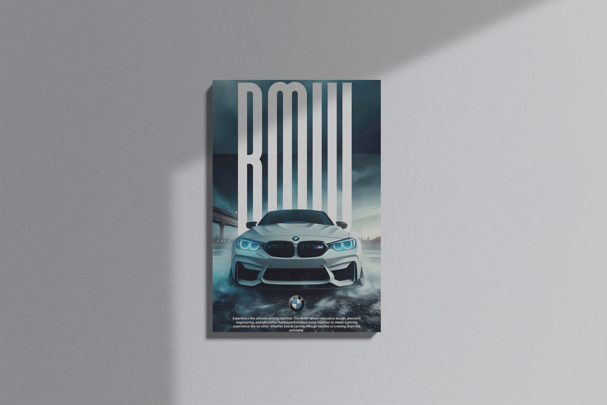 GeekCultcha BMW Dynamic Car Premium Canvas Print