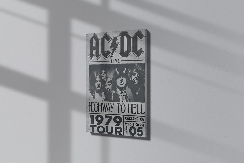 GeekCultcha AC/DC Highway to Hell 1979 Tour Premium Canvas Print