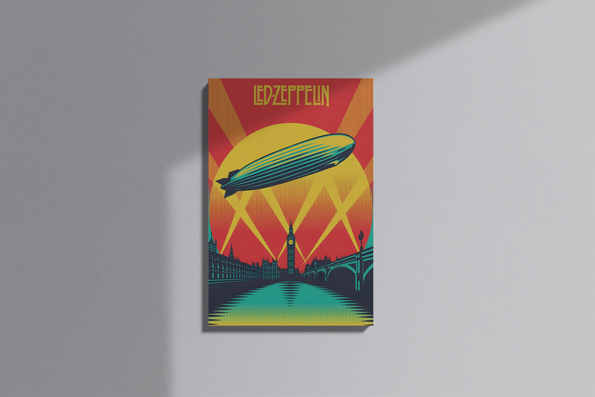 GeekCultcha Led Zeppelin Themed Premium Canvas Painting