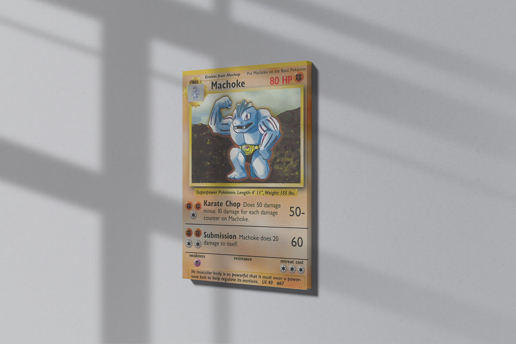 GeekCultcha Pokémon Machoke Premium Canvas Print