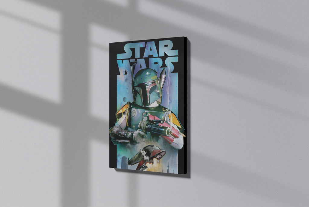 GeekCultcha Star Wars Boba Fett Premium Canvas Print