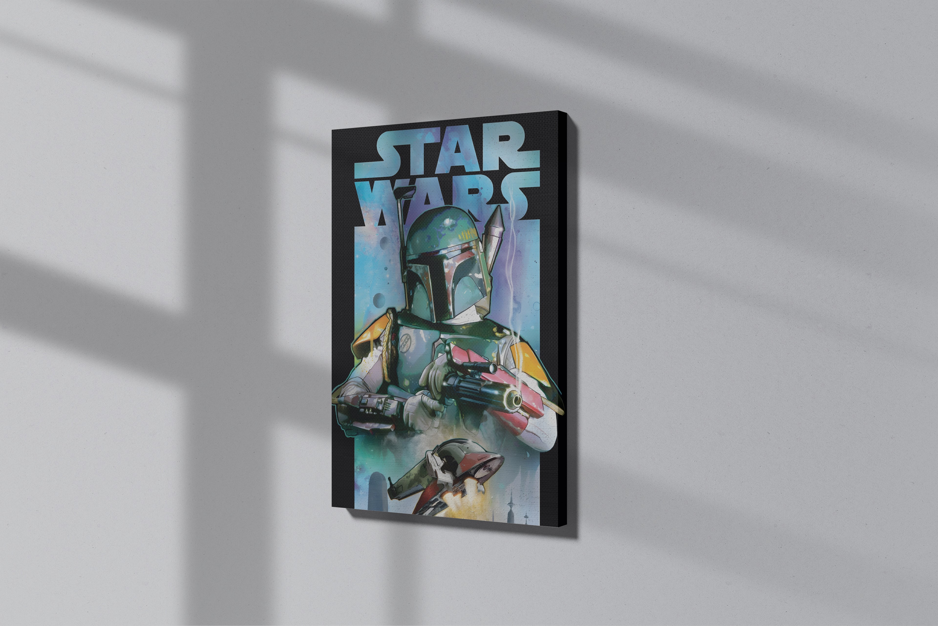 GeekCultcha Star Wars Boba Fett Premium Canvas Print