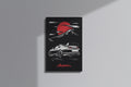 GeekCultcha Premium Canvas Painting of a Toyota Supra Landscape