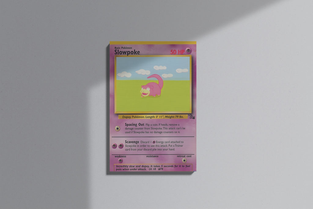 GeekCultcha Pokémon Slowpoke Premium Canvas Print
