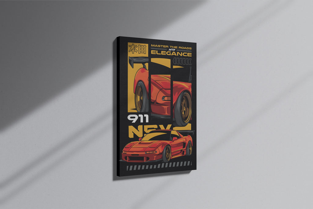 GeekCultcha Master the Roads 911 Elegance Premium Canvas Print