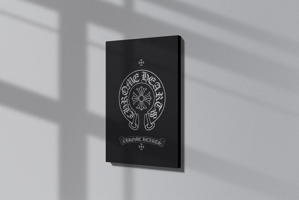 GeekCultcha Chrome Hearts Design Premium Canvas Painting
