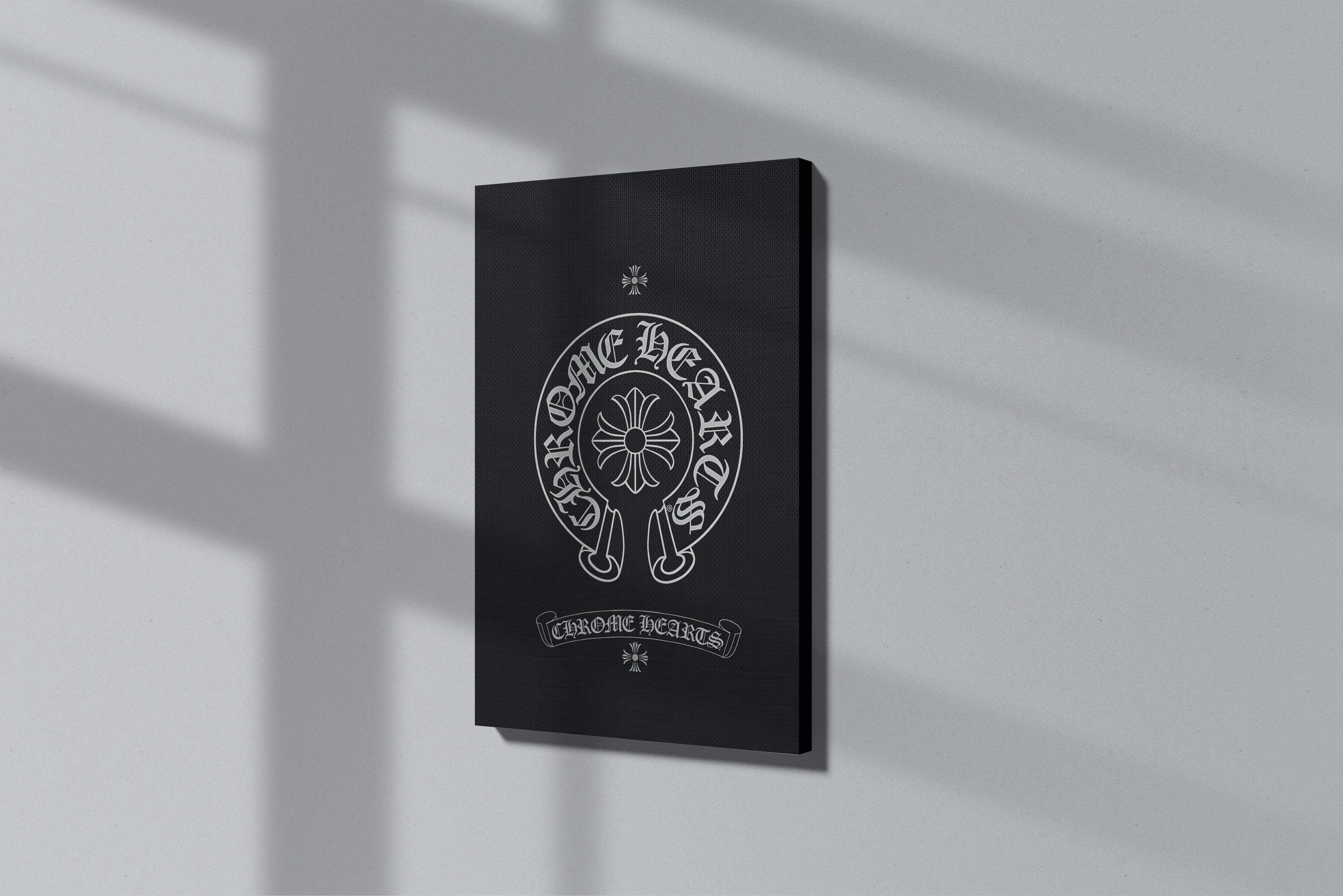 GeekCultcha Chrome Hearts Design Premium Canvas Painting