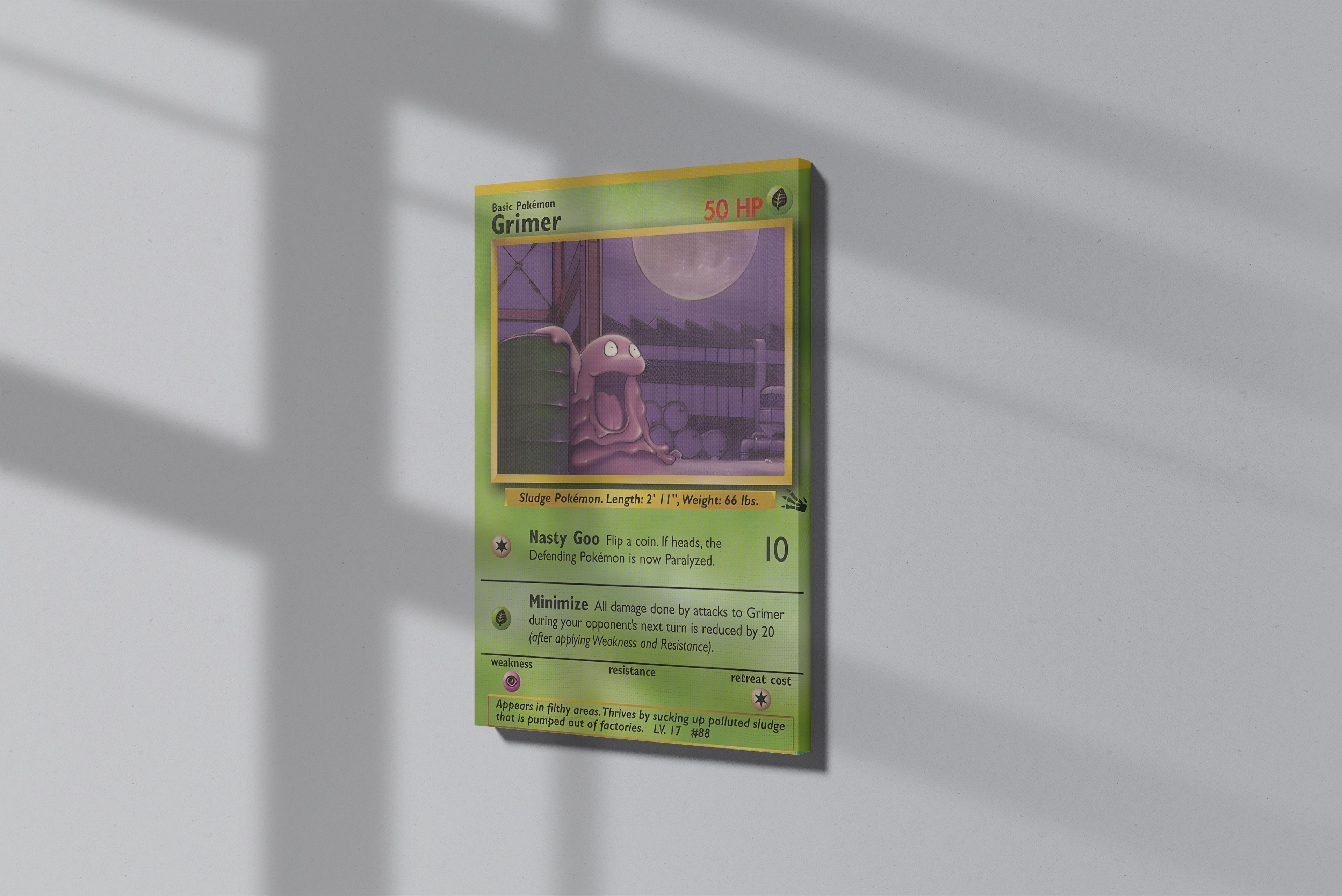 GeekCultcha Pokémon Grimer Themed Premium Canvas Painting