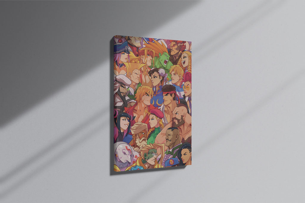 GeekCultcha Street Fighter Character Portraits Premium Canvas Print