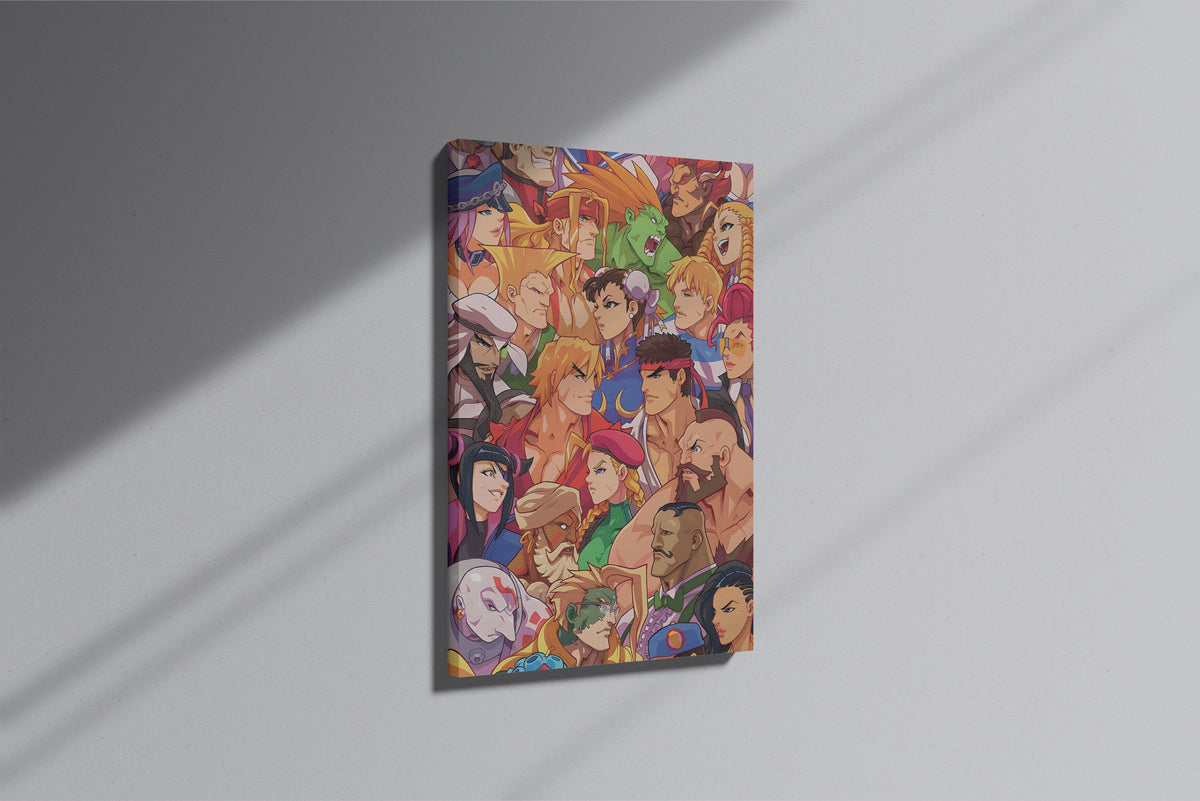 GeekCultcha Street Fighter Character Portraits Premium Canvas Print
