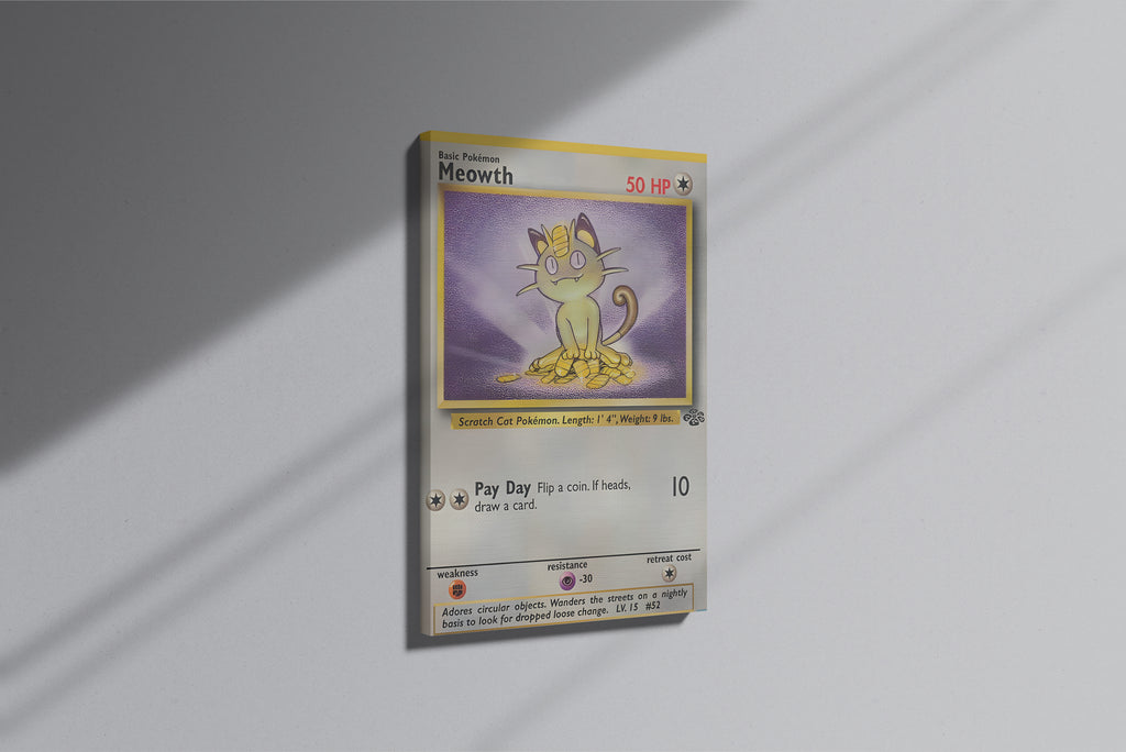 GeekCultcha Pokémon Meowth Premium Canvas Print