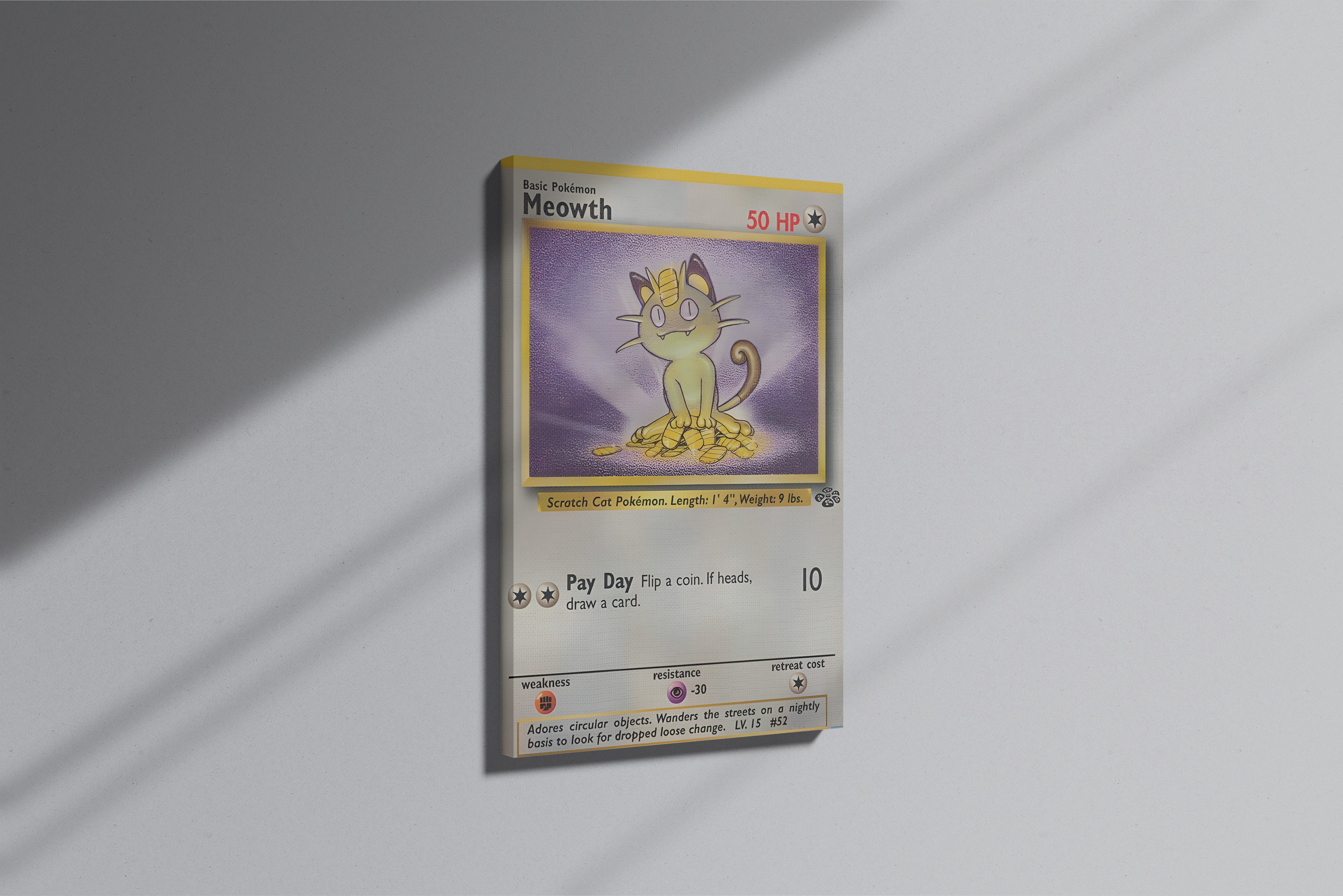 GeekCultcha Pokémon Meowth Premium Canvas Print