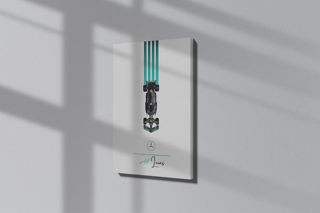 GeekCultcha Mercedes Lewis Hamilton Premium Canvas Print