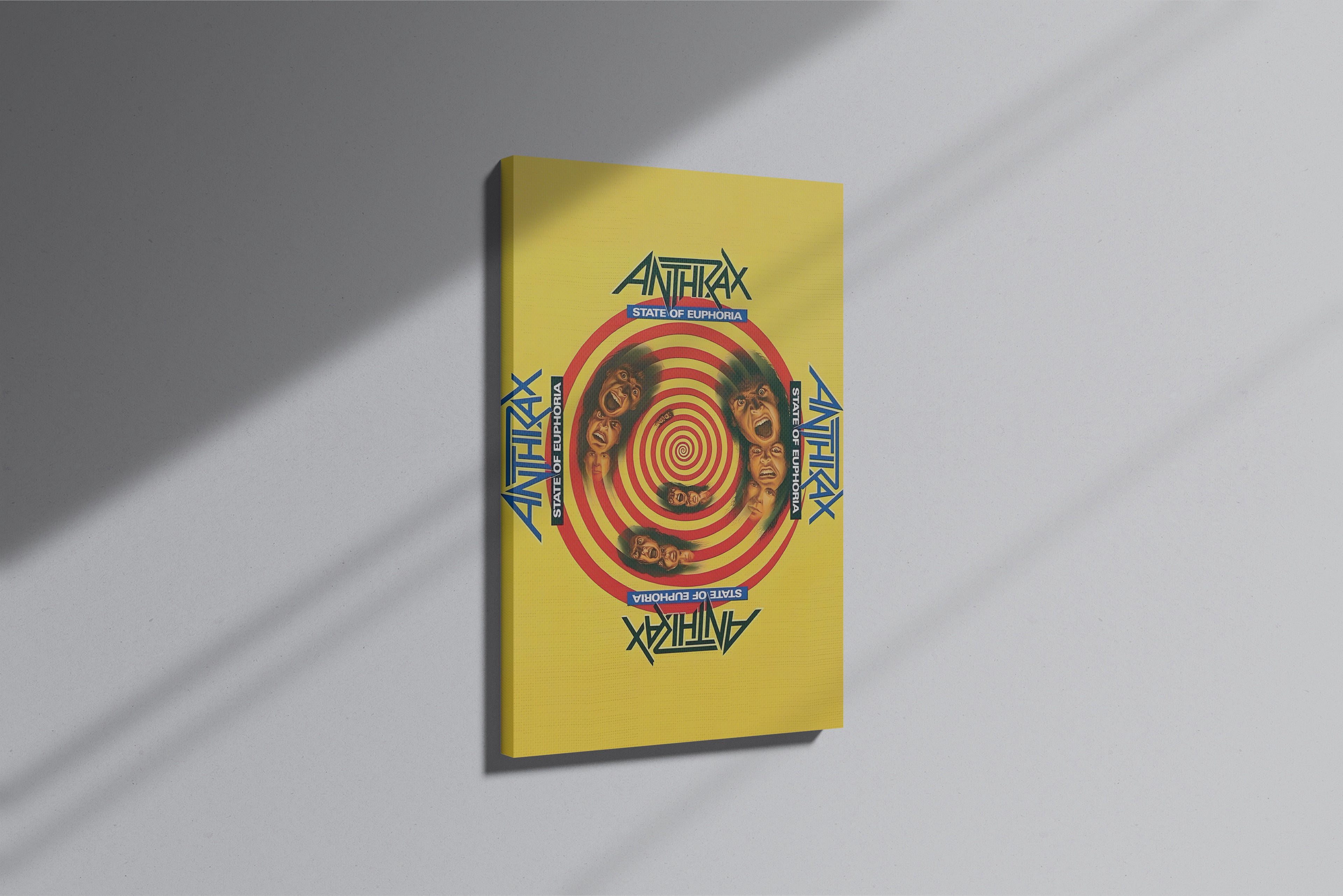 GeekCultcha Anthrax State of Euphoria Premium Canvas Painting Spiral Design